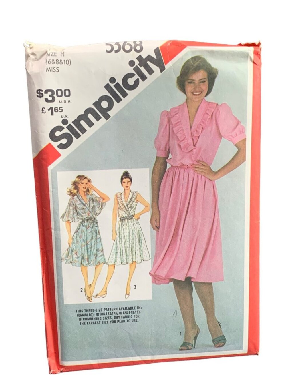 Simplicity 5368 Misses' Dress Pattern Size 6-8-10 Uncut 80s